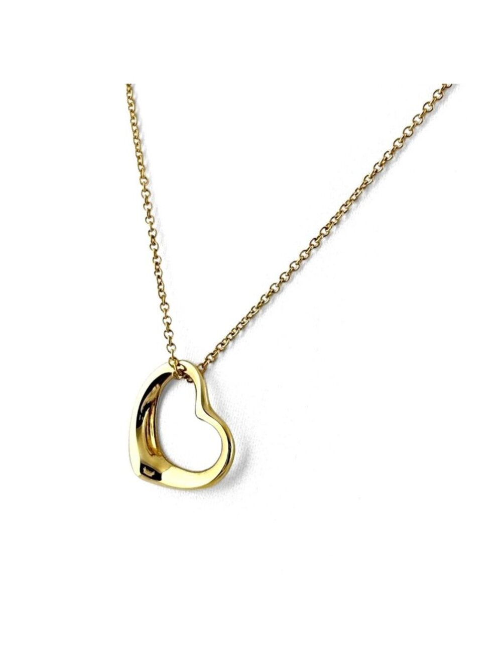 Tiffany & Co Open Heart Yellow Gold Pendant